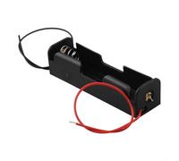 Yuanpgky Lot de 15 étuis de rangement pour piles de 3,7 V avec câbles pour projets électroniques de bricolage, boîte de rangement en plastique avec 15 emplacements individuels et crochets noirs