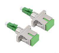 Yuanpgky Lot de 2 adaptateurs fibre optique pour SC/pour APC femelle vers LC/pour connecteurs mâles APC, coupleur à faible perte d'insertion pour applications de réseau dans les entreprises et