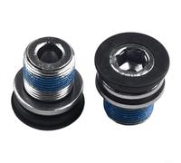 Yuanpgky Lot de 2 boulons M15 pour bras de manivelle de vélo pour essieu ISIS, vis en acier avec joint en plastique, compatibles avec vélo électrique et la plupart des pédaliers (2 pièces)