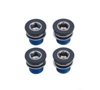 Yuanpgky Lot de 2 boulons M15 pour bras de manivelle de vélo pour essieu ISIS, vis en acier avec joint en plastique, compatibles avec vélo électrique et la plupart des pédaliers (4 pièces)