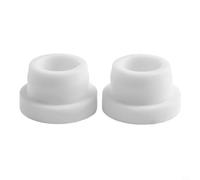 Yuanpgky Lot de 2 butoirs d'échelle de piscine en caoutchouc pour piscines creusées - Convient aux tubes d'échelle standard de 4,8 cm, extrémité de protection pour installation à double échelle, blanc