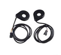 Yuanpgky Lot de 2 capteurs d'assistance électrique pour pédale de vélo avec 12 aimants double hall pour systèmes de vélo électrique compatibles, noir, câble de 1 m
