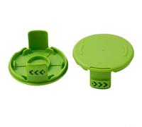 Yuanpgky Lot de 2 capuchons de bobine de rechange pour tondeuse à gazon Greenworks 21262 2100202 2100302 210YEJQ en PVC vert compatible avec plusieurs modèles
