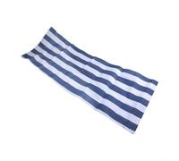 Yuanpgky Lot de 2 chiffons de rechange pour chaise longue de plage 120 x 45 cm en polyester pour chaises longues pliantes - Rayures blanches et bleues, double face pour une housse durable (1 pièce)