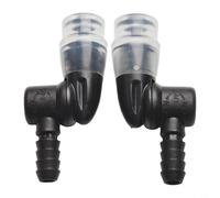 Yuanpgky Lot de 2 gaines de rechange pour valve de morsure en silicone pour poche à eau, compatible avec la plupart des sacs d'hydratation, fermeture à 360 degrés, buse à boire douce, lot de 2 (noir)