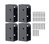 Yuanpgky Lot de 2 paires de supports de rampe d'escalier pour garde-corps de terrasse de 5,1 x 10,2 cm, connecteur en acier inoxydable à angle de 30° pour utilisation extérieure et intérieure