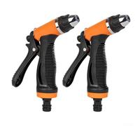 Yuanpgky Lot de 2 pistolets à faisceau métallique pour lance - Buse de tuyau en laiton haute pression avec brume réglable, pour arrosage de jardin et lavage de voiture