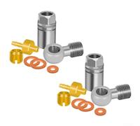 Yuanpgky Lot de 2 raccords de tuyau de frein à disque hydraulique Olive Head pour vélo Hope, 5 mm, joint en acier inoxydable et cuivre, compatible avec les freins Hope