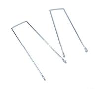 Yuanpgky Lot de 2 supports extra larges en acier pour panier de vélo de 50,8 à 66 cm, couleur argent, montage avant ou arrière pour accessoires de vélo (pour vélo de 61/66 cm)