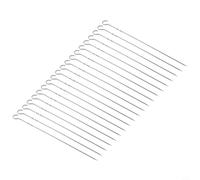 Yuanpgky Lot de 20 brochettes de barbecue en acier inoxydable avec poignée antidérapante pour viande, fruits de mer et légumes - Pour une cuisine extérieure durable