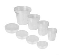 Yuanpgky Lot de 20 pots de fleurs en plastique transparent avec trous de drainage et soucoupes pour orchidées, plantes grasses et herbes aromatiques 10,2 x 15,2 x 17,8 cm