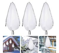 Yuanpgky Lot de 3 housses de protection contre le gel pour panier de fleurs suspendu, 100 x 70 cm, en tissu non tissé, avec cordon de serrage pour protéger les animaux contre le gel, la neige et les