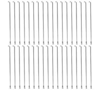 Yuanpgky Lot de 36 rayons en acier de 2,5 mm 12 G pour pneu de roue de vélo E-For - Longueur 80-305 mm - Compatible avec les pièces de rechange électriques - Argent (165 mm)