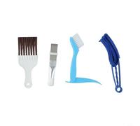 Yuanpgky Lot de 4 brosses de nettoyage pour condensateur de radiateur avec peigne, brosses pliantes et en tissu pour bobines AC, évaporateurs, réfrigérateurs