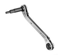 Yuanpgky Lot de 4 clés à cliquet pour outils de service de réfrigération CVC, clé à douille 6,35 mm, 9,5 mm, 5/16" avec adaptateur d'embout hexagonal, compatible avec la climatisation (2 clés)