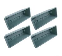 Yuanpgky Lot de 4 jardinières en plastique avec trous de drainage et plateaux pour balcon, jardin, légumes, 43 x 19 x 15 cm (bleu)