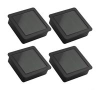 Yuanpgky Lot de 4 lampes solaires carrées pour lanternes suspendues d'extérieur - Batterie rechargeable intégrée - Couvercle de lampe solaire d'extérieur 2 V 50 mA