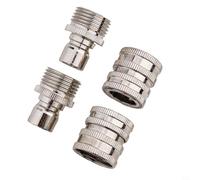 Yuanpgky Lot de 4 raccords rapides de tuyau d'arrosage en acier inoxydable de 1,9 cm, adaptateurs mâles et femelles pour pompes de nettoyeur haute pression, pulvérisateurs à main et arroseurs de