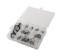 Yuanpgky Lot de 45 anneaux de guidage et pointes de canne à pêche avec boîte à poisson, intérieur en céramique pour anneau, guides renforcés en métal double couche pour un flux de ligne fluide, haute