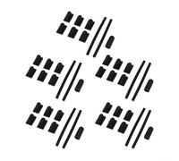 Yuanpgky Lot de 5 bandes antidérapantes en silicone pour supports de téléphone de vélo, compatibles avec la plupart des modèles de supports de téléphone portable, noir/rouge/vert/bleu/orange, 10 x 5 x