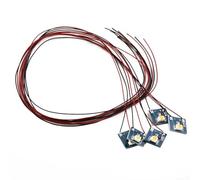 Yuanpgky Lot de 5 lumières LED pré-câblées 12 V pour modélisme ferroviaire Éclairage intérieur OO pour échelle HO Blanc chaud Blanc froid 3528 SMD 20 cm Fil 1000 Ohm Résistance AC DC (lumière chaude)
