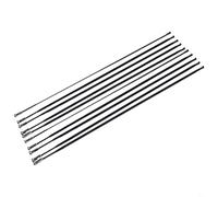 Yuanpgky Lot de 5 rayons plats droits pour rayons de vélo en acier 261/263/265/272/275/277/282/290 mm, noir haute résistance de remplacement pour le réglage des roues et (282 mm)