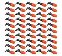 Yuanpgky Lot de 50 émetteurs d'irrigation goutte à goutte réglables pour arrosage de jardin, buses d'arrosage atomisantes avec joints en T, débit de 2 à 2,5 l/heure, compatible avec tuyau de 4 mm (50