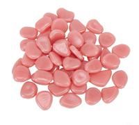 Yuanpgky Lot de 50 galets phosphorescents pour jardin, allée, aquarium, décoration intérieure et extérieure, résine photoluminescente, 2 à 3 cm (gris)