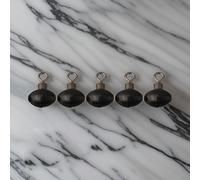 Yuanpgky Lot de 50 perles pivotantes pour matériel de pêche avec émerillons roulants, 8 x 5 mm, construction en plastique noir et cuivre, résistance d'essai de 18,1 kg pour tirette et carpe