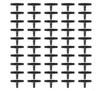Yuanpgky Lot de 50 raccords en T barbelés pour arroseur goutte à goutte - 4/7 mm - Compatible avec tuyau d'arrosage de jardin - Raccord en plastique pour système d'arrosage de pelouse