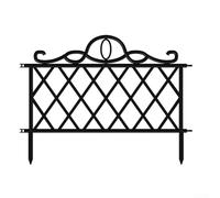 Yuanpgky Lot de 6 bordures de jardin décoratives en plastique pour allée de jardin et parterres de fleurs, séparateur de paysage extérieur amovible pour cour, noir