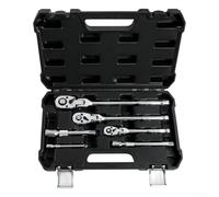 Yuanpgky Lot de 6 clés à cliquet à tête flexible à 72 dents avec libération rapide et levier réversible, acier au chrome vanadium, 6 pièces (A)