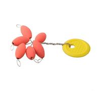 Yuanpgky Lot de 6 flotteurs ovales à sept étoiles 6,3 mm x 13,2 mm pour pêche à la carpe, avec fonction fluorescente, compatible avec X-For Ray (rose)