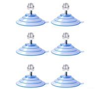 Yuanpgky Lot de 6 ventouses murales en verre transparent de 58 mm avec crochets à vis pour tampons, support à ventouse pour verre, miroirs et surfaces carrelées jusqu'à 2 kg de capacité