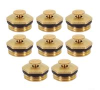 Yuanpgky Lot de 8 têtes d'arrosage réglables G1/2 en laiton pour irrigation de jardin, buse de brume à 360 degrés avec filetage de 5,1 cm, diamètre de pulvérisation 6-8 m, débit 30-210 l/h, travail (8