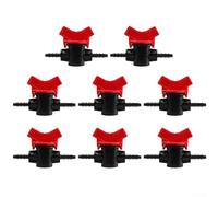 Yuanpgky Lot de 8 valves d'irrigation goutte à goutte pour système d'arrosage de jardin, connecteurs barbelés de 4/7 mm et 8/11 mm avec anneaux d'étanchéité, compatibles avec les tuyaux en plastique