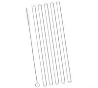 Yuanpgky Lot de pailles de rechange pour bouteille d'eau ThermoFlask de 1,2 l - 5 pailles en Tritan avec brosse de nettoyage - Transparentes - Compatible avec les gobelets ThermoFlask de 1,2 l