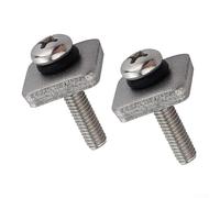 Yuanpgky Lot de vis à ailettes et boulons à plaque pour planche de surf, longboard, fixations en acier inoxydable M5 avec rondelles et anneaux en caoutchouc - Matériel antirouille 316 pour ()