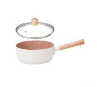 Yuanpgky Maifan Stone Casserole sans lait Maifan Petite casserole à soupe Maifan Stone Pot à lait sans pot pour cuisine Blanc 20 cm