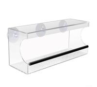 Yuanpgky Mangeoire à oiseaux en acrylique transparent avec ventouse pour l'extérieur, grande capacité, résistante aux intempéries, pour observer les oiseaux et attirer la faune