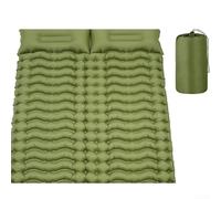 Yuanpgky Matelas gonflable léger et imperméable pour le camping et la randonnée - 200 x 140 x 6 cm - Double matelas gonflable avec pied de gonflage - Polyester pongé résistant à l'usure