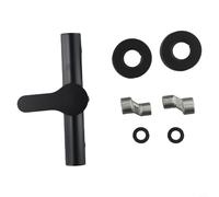 Yuanpgky Mélangeur de douche en acier inoxydable avec poignée de levage pour eau chaude et froide, robinet de salle de bain mural avec filetage G1/2", noir