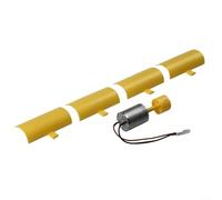 Yuanpgky Mini kit d'éolienne verticale pour une utilisation éducative, modèle de générateur de vent à monter soi-même, rotation à 360°, sortie CC 0,01-5,5 V, construction en plastique et métal, pour