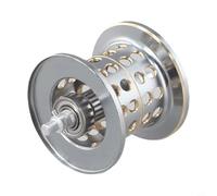 Yuanpgky Moulinet de pêche 7.2:1 avec roulements métalliques et engrenages à grande vitesse pour une utilisation en eau douce salée, moulinet de lancer de type 200 avec coupe de ligne améliorée