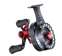 Yuanpgky Moulinet de pêche en plein air pour la pêche en hiver - Rapport de vitesse 3,5:1, roulements 4 + 1, design à pied haut, léger 190 g, pour une construction en nylon durable (moulinet droit)