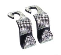 Yuanpgky Organiseur de crochet pour appuie-tête de voiture pour siège arrière - Plastique et polyuréthane ornés de strass pour sacs à main, parapluies, jouets, sacs d'épicerie - Capacité de 13,6 kg