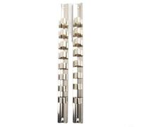 Yuanpgky Organiseur de rail à douilles en acier avec 8 clips, support mural pour clés de 6,35 mm, supports de rangement en fer robuste pour garage ou (45659)