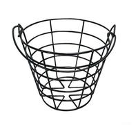 Yuanpgky Panier à billes en fil d'acier pour 50 ou 100 boules - Conteneur portable avec traitement résistant à la rouille - Design empilable - Noir (50 capacités)