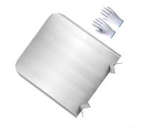 Yuanpgky Panneau arrière de cheminée en acier inoxydable avec pieds réglables - Réflecteur de chaleur 40,6 x 45,7 cm pour protection murale intérieure - Argenté moderne