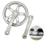 Yuanpgky Pédalier 46T 152 mm en alliage d'aluminium à trou carré pour vélos pliants et vélos de route, compatible avec 8/9/10 vitesses pour composants de vélo